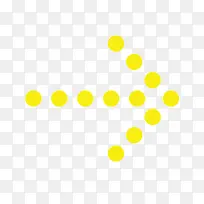 矢量黄色圆点箭头箭号