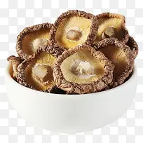 白色陶瓷碗里的香菇