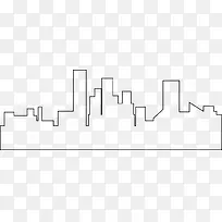 手绘城市建筑矢量图