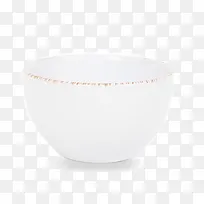 白色带金边陶瓷碗