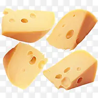 四块美味奶酪免抠图片
