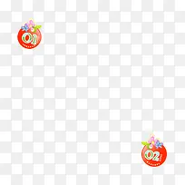 花朵圆形标题框