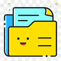 彩色手绘文件图标元素