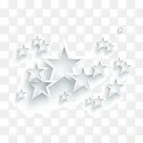 白色投影星星背景装饰矢量图