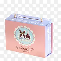 温馨卡通兔子包装盒素材