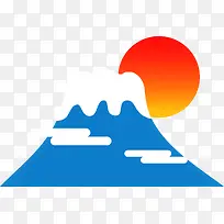 日本旅游标志装饰富士山