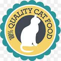 白色小猫矢量图