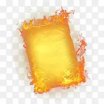 金色火焰纸张效果元素