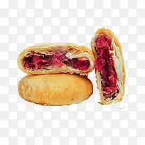 产品实物好吃玫瑰鲜花饼