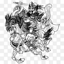 线描古代人物