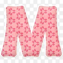 粉色花朵不织布m