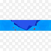 简约炫彩个性多边形背景banner