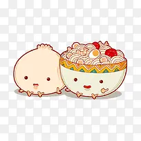 卡通食物设计元素