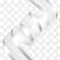 银白色双缠绕丝带