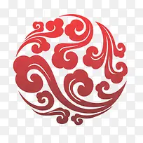 祥云圆形素材