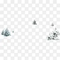 雪中森林白雪覆盖树木