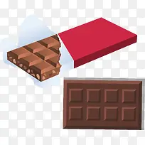 创意美食巧克力块矢量素材