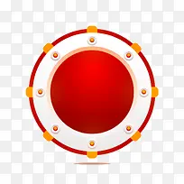 矢量红色圆盘