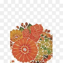 日本图案手绘花卉