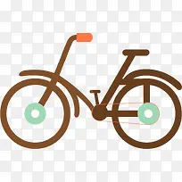 卡通扁平自行车