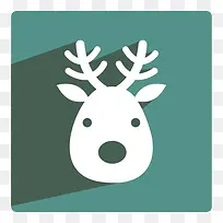 驯鹿Long-shadow-christmas-icons