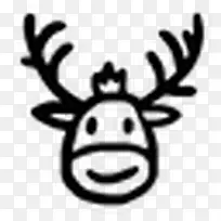 阿凡达圣诞节装饰鹿手绘驯鹿鲁道