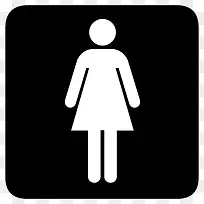 房间厕所女子AIGA符号标志