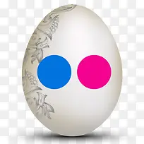 Flickr鸡蛋蛋形社会图标