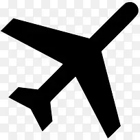 离开飞行航班平面AIGA符号标志