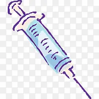 手绘注射器