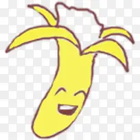 黄色卡通香蕉小人