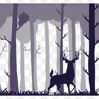 森林中的梅花鹿