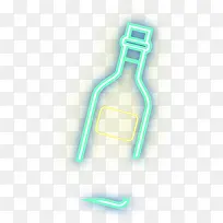 绿色酒瓶灯光