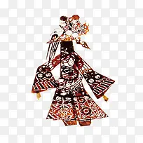 中国风传统艺术皮影人物