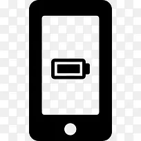 手机电池状态的符号或空的屏幕图标