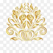 金色欧式花纹