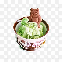 小熊绿茶冰激凌
