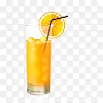 夏季饮料加冰橙汁