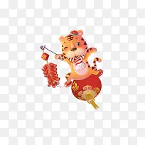 小老虎玩爆竹