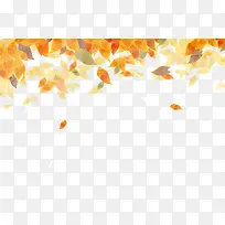 唯美水彩深秋树叶