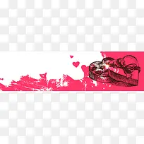 粉红色巧克力爱情Banner