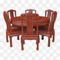 中国传统红酸枝餐桌七件套