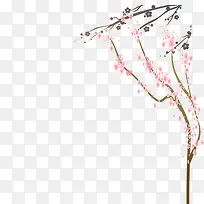 桃树李子树装饰背景