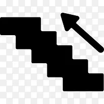 楼梯标志的剪影图标