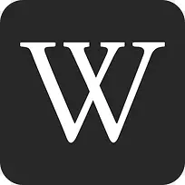 维基维基百科社会扁平的圆形矩形