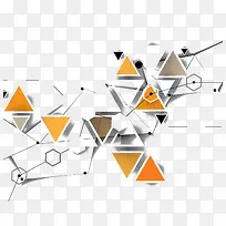 科幻三角形装饰图