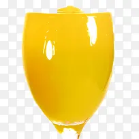 唯美精美黄色水杯高脚杯果汁