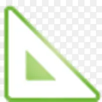 基本绿色尺三角形超级单声道