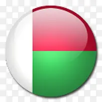 马达加斯加国旗国圆形世界旗