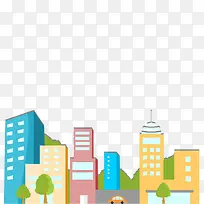 卡通城市建筑素材